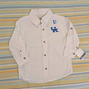 ⭐ NEW NWT Boy's College Kids. University of Kentucky button-down shirt 3T